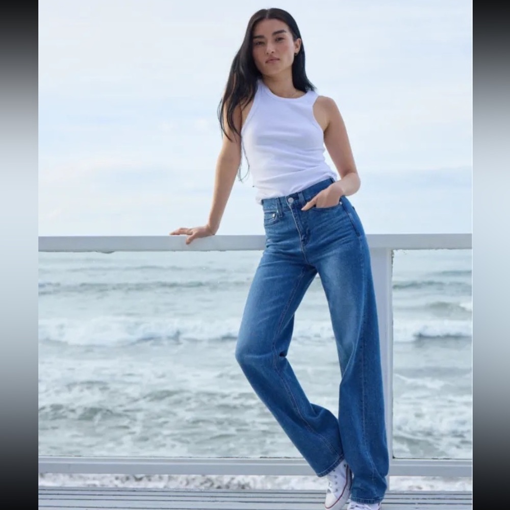 AYR Women's Blue Flare & Wide Leg Jeans